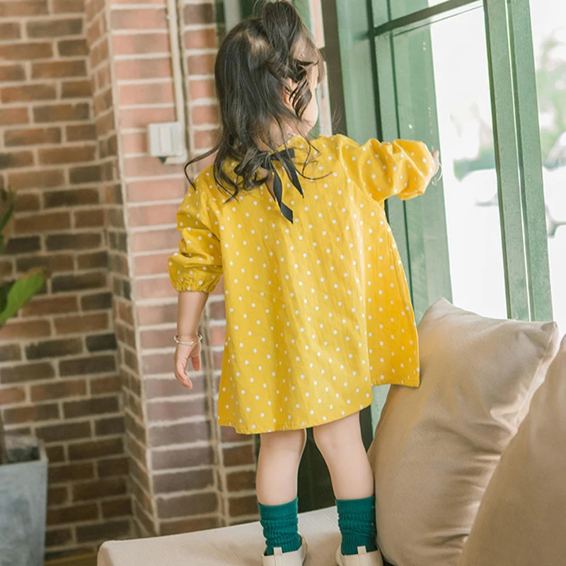 Детское платье принцессы с длинным рукавом 2017 корейские вечерние платья для