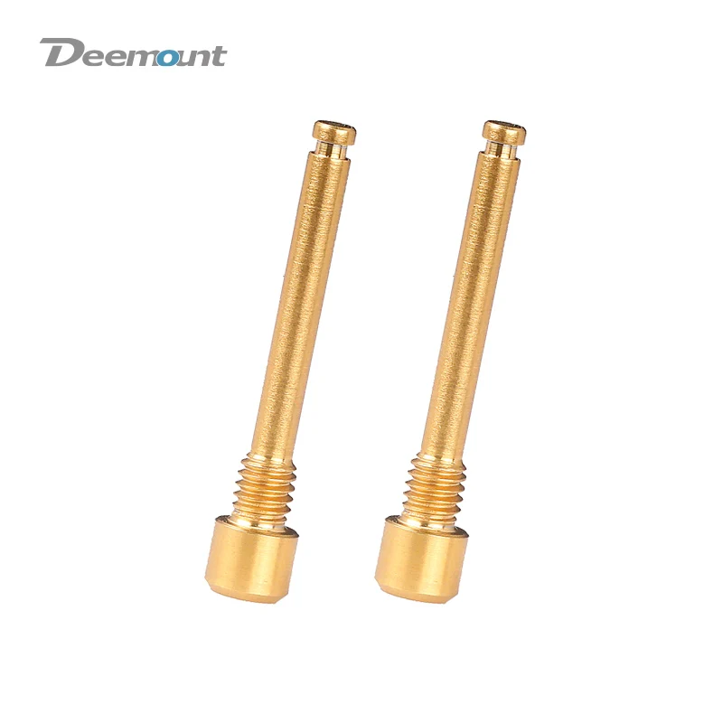 Golden 2PCS Deemount 2 шт. M4 титановые болты для велосипедных дисковых тормозных колодок Ti резьбовые штырьковые вставки винт для XT/R/XT гидравлический дисковый штангенциркуль - Цвет: Golden 2PCS