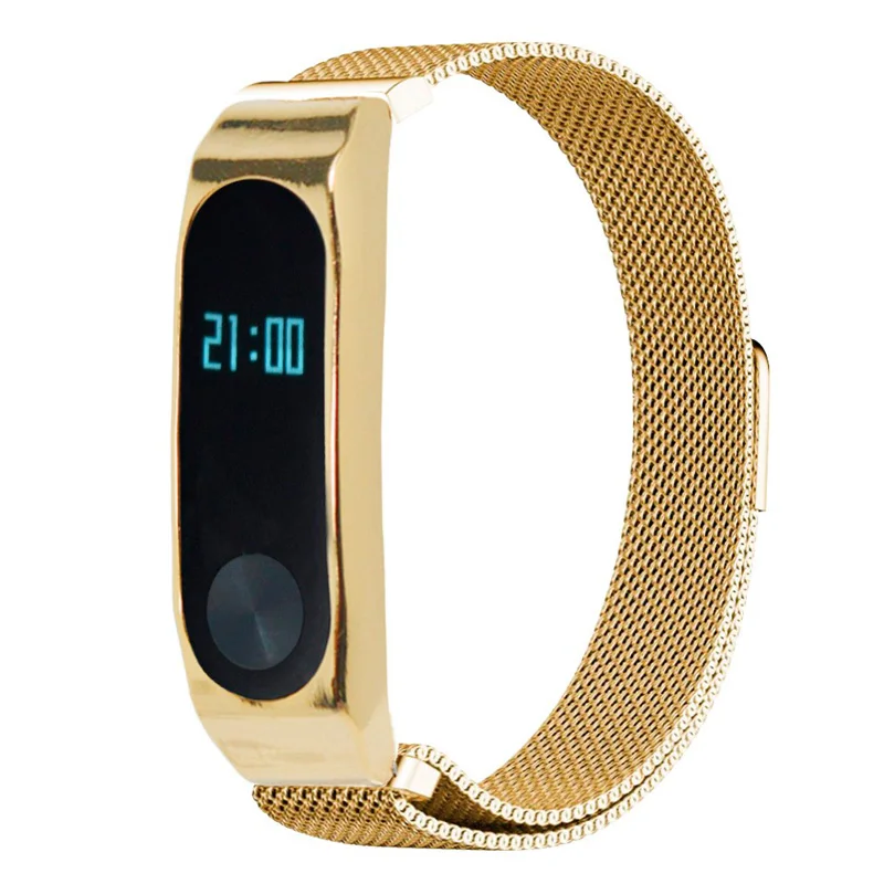 Mi lanese браслет-петля для xiaomi mi band 2 ремешок из нержавеющей стали металлический браслет для xiaomi mi band 2 сменный Браслет - Цвет ремешка: gold