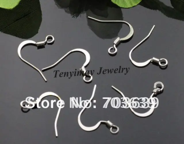 Wholesale 500pcs Silver Plated Earring Hooks For DIY Free Shipping