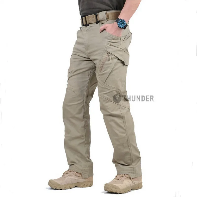 Брюки-карго IX9 мужские тактические армейские хлопковые Стрейчевые штаны SWAT в