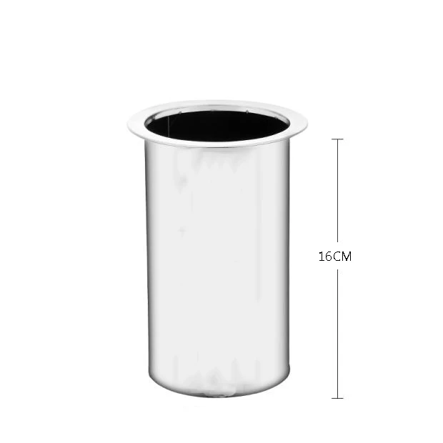 16CM GIEMZA Tall ваза из нержавеющей стали Настольная или напольная металлическая ваза для цветов большая 1 шт. держатель Декор круглые металлические серые вазы подставка - Цвет: 16CM
