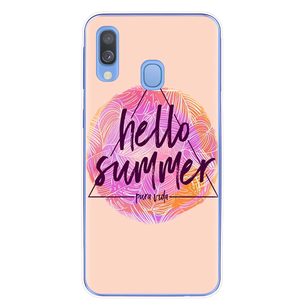 Summer Scenery Cases For Samsung Galaxy A7 A9 A6 A8 Plus A10 A20 A30 A40 A50 A70 Cover Soft Silicone Phone Case Fundas Capa