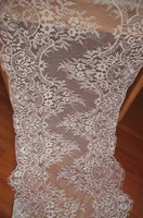 9 yards ivory chantilly lace trim with retro floral