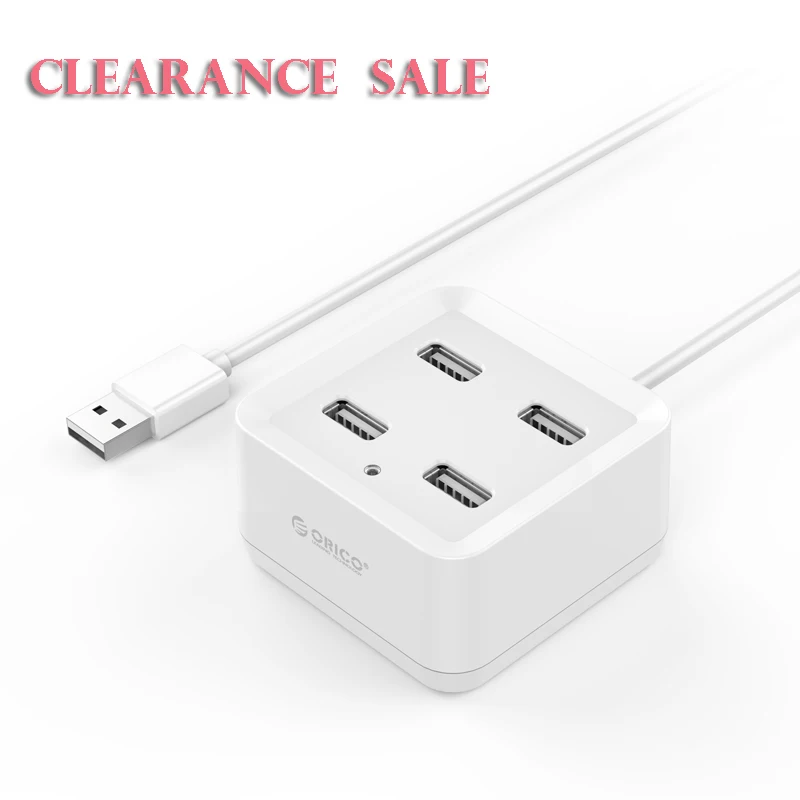 ORICO USB 2,0 концентратор DH4U-U2 высокоскоростной Мульти usb 4 порта USB2.0 концентратор USB с USBS pltter Кабель-адаптер для ноутбука ПК Apple Macbook - Цвет: with 50 cm cable
