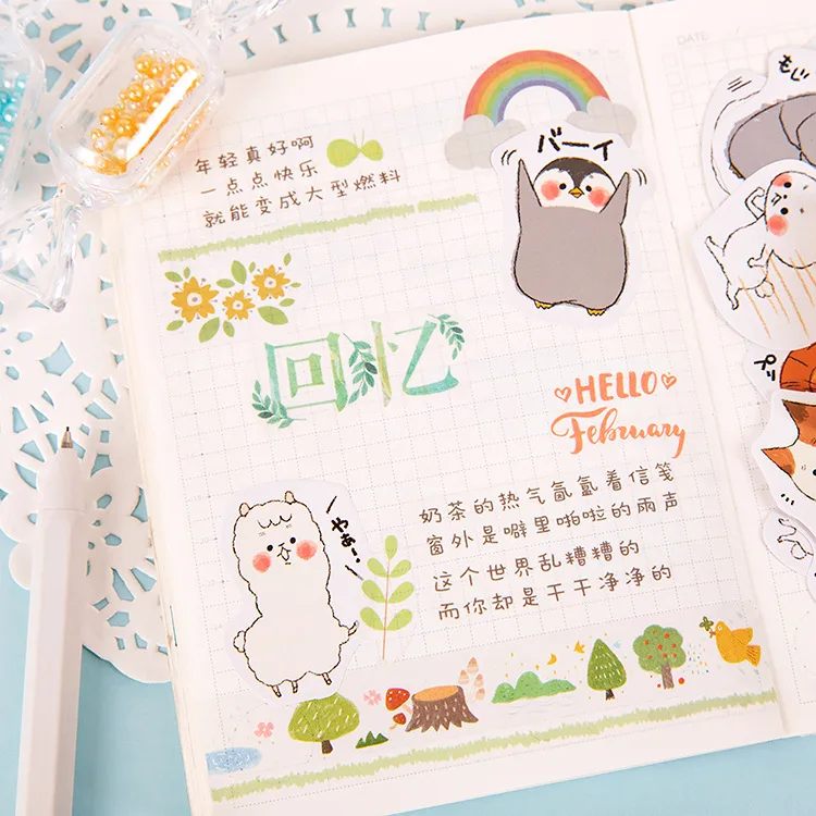 45 шт./лот, Kawaii стикер для канцелярских товаров, набор для домашних животных, собак, кошек, наклейка, этикетка для скрапбукинга, альбом, украшение, искусство, сделай сам, ремесло