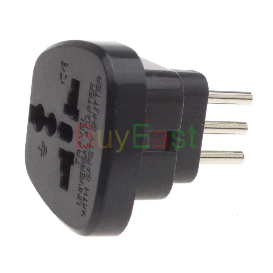 Italian Uruguay 3 -Pin Type L Input Travel Adapter Multi Outlet EU/GE/US/AU/UK AC100~250V 10A With Safety Shutter White | Обустройство