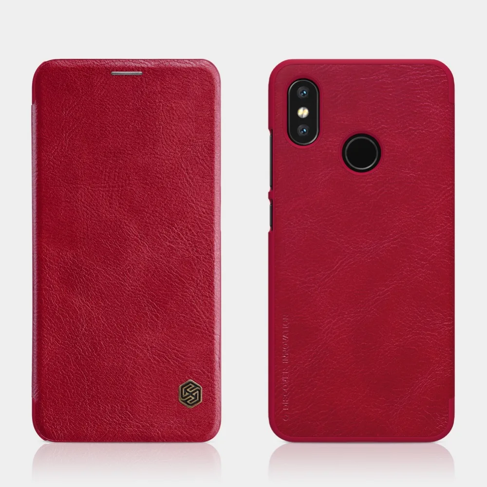 Для Xiaomi Mi 8 чехол оригинальный NILLKIN QIN Высокое качество lthr Флип кожаный для бампер |