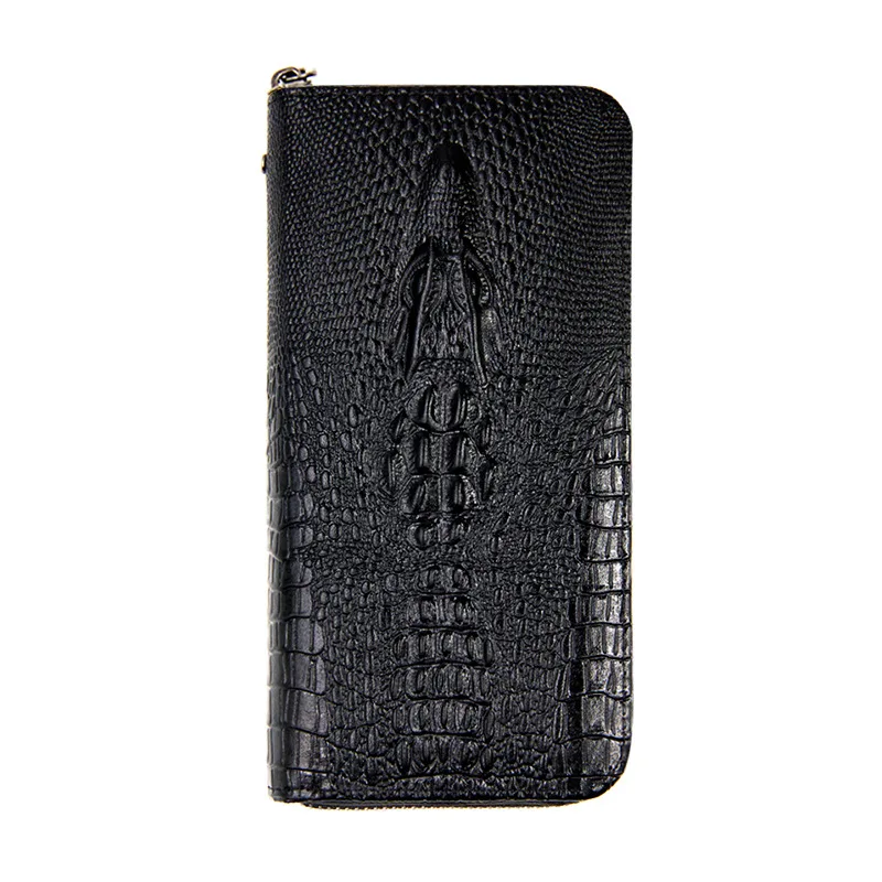 New Men Wallet Male Cluth Bag Long Coin Purse crocodile Zipper Packet Designer Brand Multi-card Position Men's Phone Bags 476 | Багаж и
