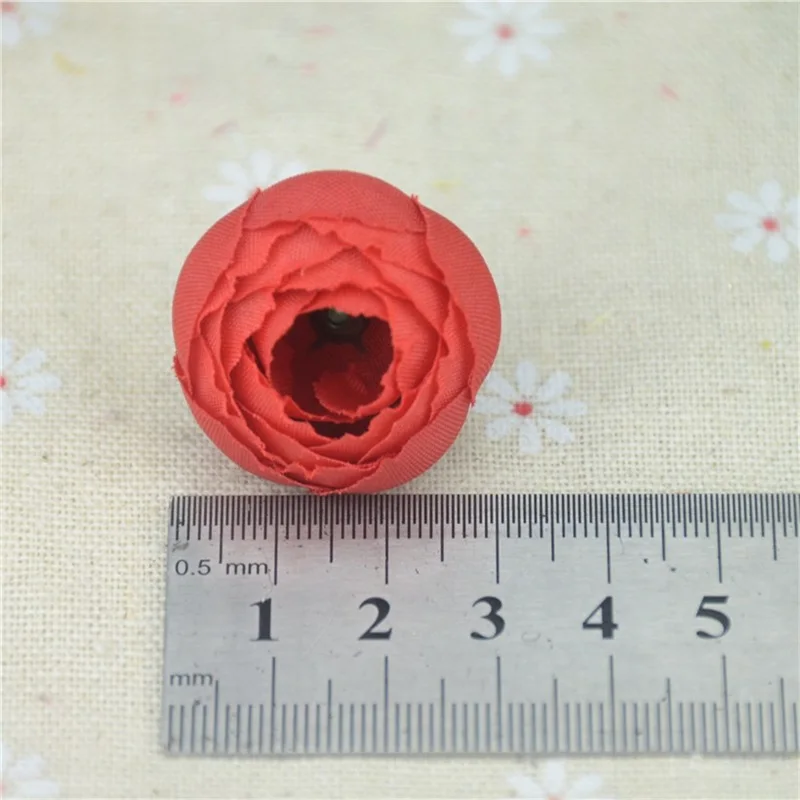 100pcs2.5cm маленькая шелковая Роза Бутон искусственная Цветочная головка для