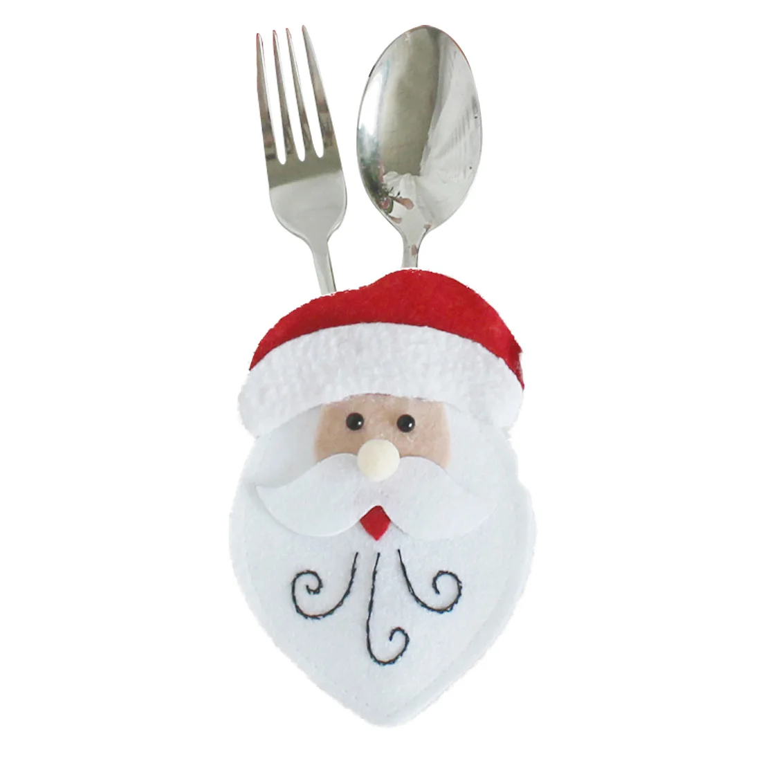 Cartoon Santa Claus 1 шт. Рождественский Декор прекрасный снеговик кухонная посуда держатель Карманный Ужин сумка для посуды вечерние рождественские украшения стола столовые приборы Наборы - Цвет: Cartoon Santa Claus