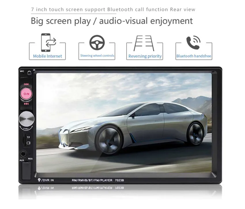 Сенсорный экран автомобильное радио Bluetooth 2din автомобильный мультимедийный плеер