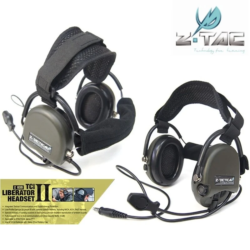 Z-Tactical TCI Liberator II Neckband Headset Military Hunting Wargame Airsoft Tactical Comtac Noise Reduction Headphone Z039
