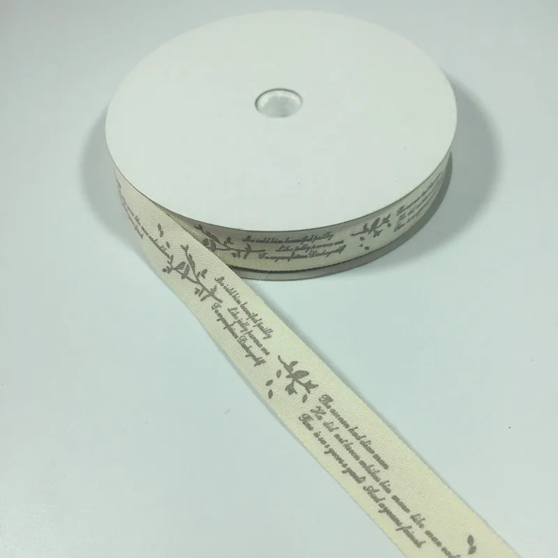 Ручной работы diy одежда аксессуары 5/" 15 мм 20 ярдов в рулоне хлопок ленты Свадебные украшения ленты - Color: ITME1 15MM 20YARDS