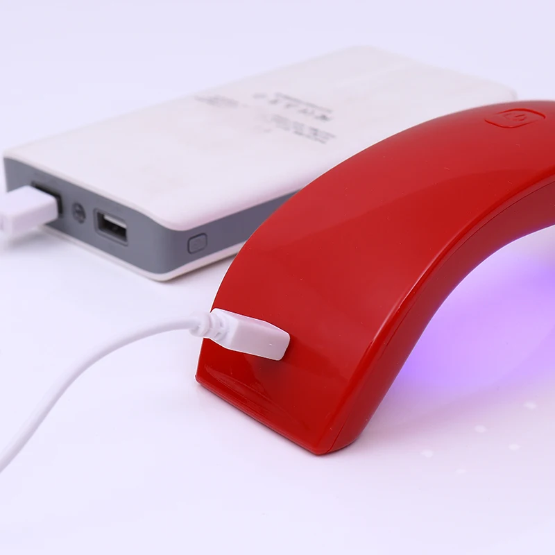 Светодиодная УФ лампа 9 Вт 12 Сушилка для ногтей USB в форме телефона черный красный