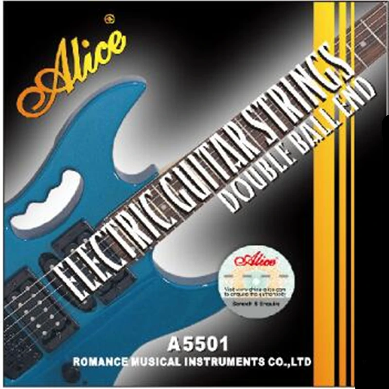 

Alice A5501 No Head Electric Guitar Strings Coated Steel Core Nickel Alloy Wound Double Ball End Guitar Strings