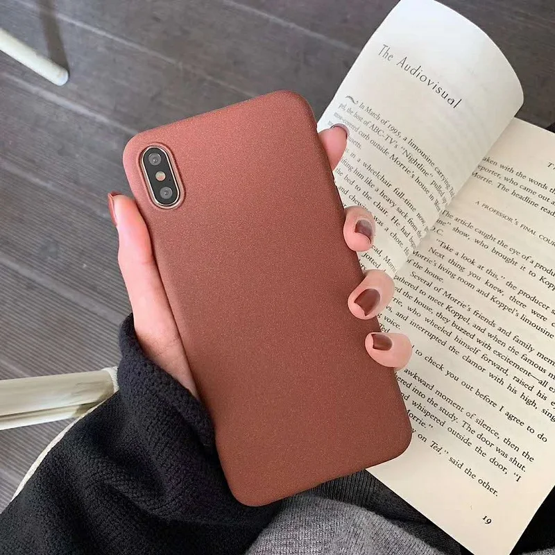 YPAY матовый чехол для телефона iPhone 7 6 6s 8 plus X XR XS MAX простой однотонный Ультратонкий
