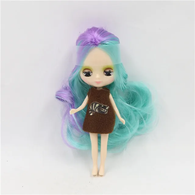 U Фабрика blyth мини-кукла 10 см BJD нормальная кукла тела, случайное платье - Цвет: U