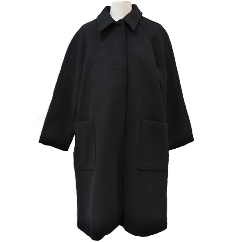 Длинное шерстяное пальто женское свободное куртка для женщин Осень-зима manteau femme