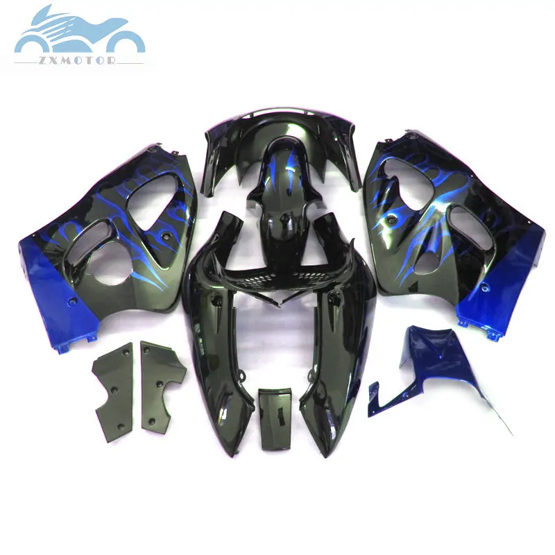 Высокое качество обтекатели комплект для SUZUKI GSXR750 GSR600 1996 1998 2000 SRAD мотоцикл Полный Обтекатель Набор GSXR 600 96-00 Синий Пламя