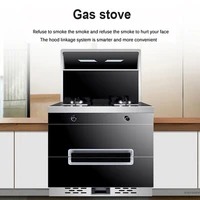 stainless steel cooktop gas stove smoke lampblack machine multi functional automatic cleaning integrated kitchen cooker 220v
