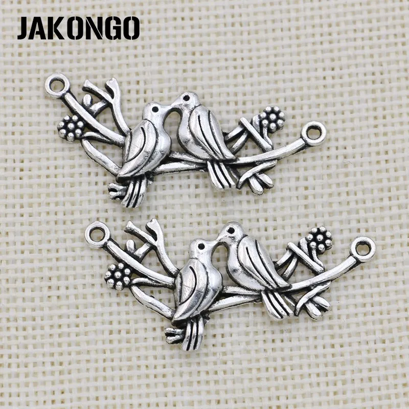 

JAKONGO Коннектор с серебряным покрытием для изготовления ювелирных изделий, браслетов, аксессуаров, 45x21 мм, 8 шт./лот