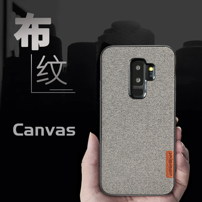 Одноцветный деловой Ретро чехол для телефона samsung A70 50 40 30 все включено холщовый чехол для samsung S10 plus S9 S8 note10 note8