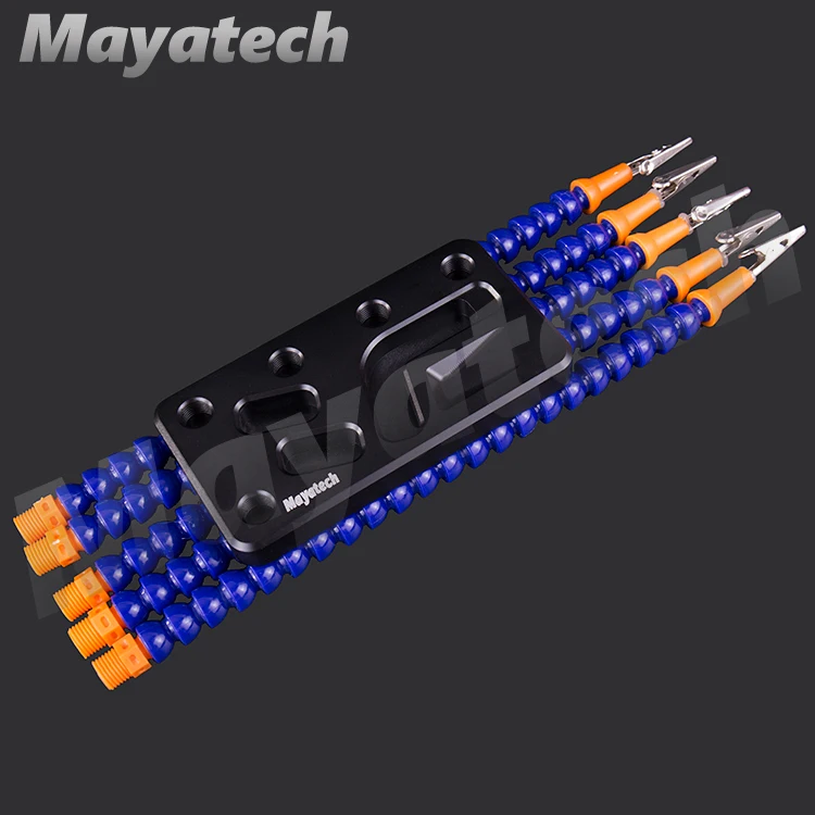 

Mayatech Helping Hands Third Hand Soldering Tool 5 Flexible Arms Five Arm Soldering Station With Swiveling Alligator Clip