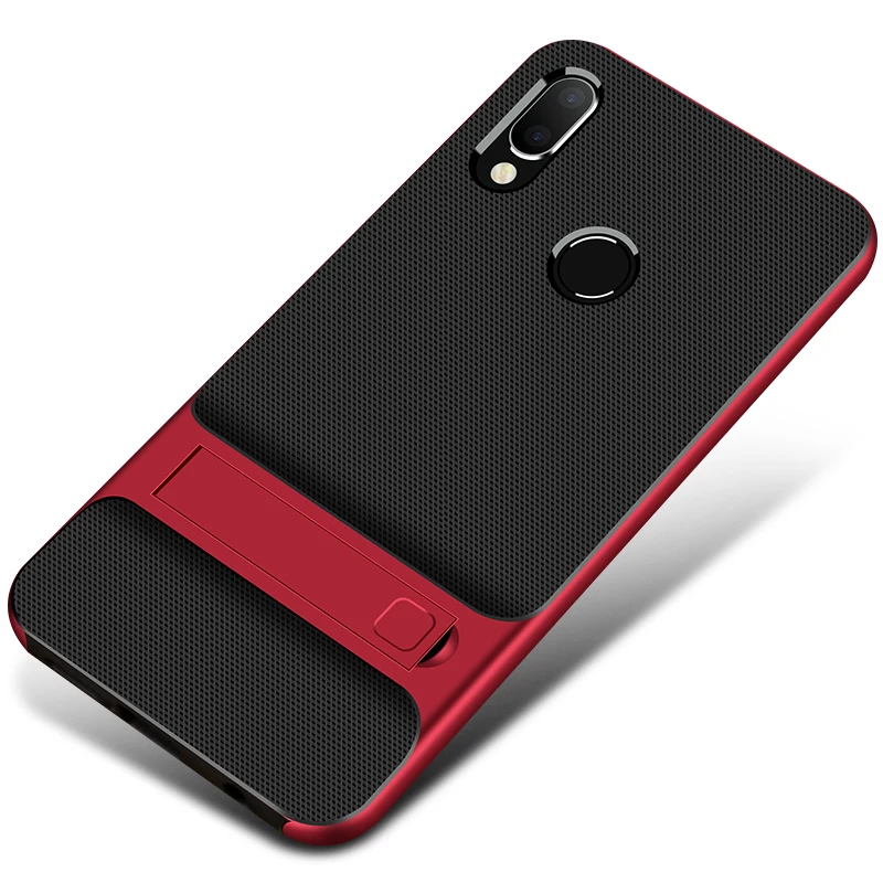 Royce Red Чехлы для мобильных телефонов huawei P20 Lite, чехлы с 3D подставкой, силиконовые, TPU, PC, гибридные, 360, защитные для huawei Nova 3E P20Lite Nova3E - Цвет: Royce Red