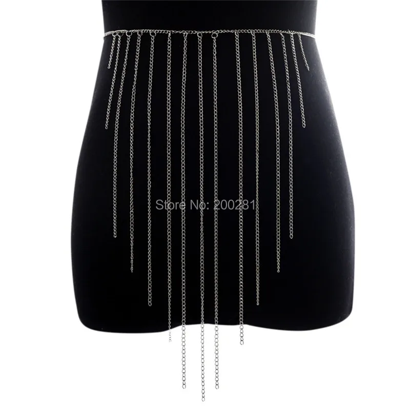 Пикантная обувь в богемном стиле с металлическими подвесками Цепочка для живота