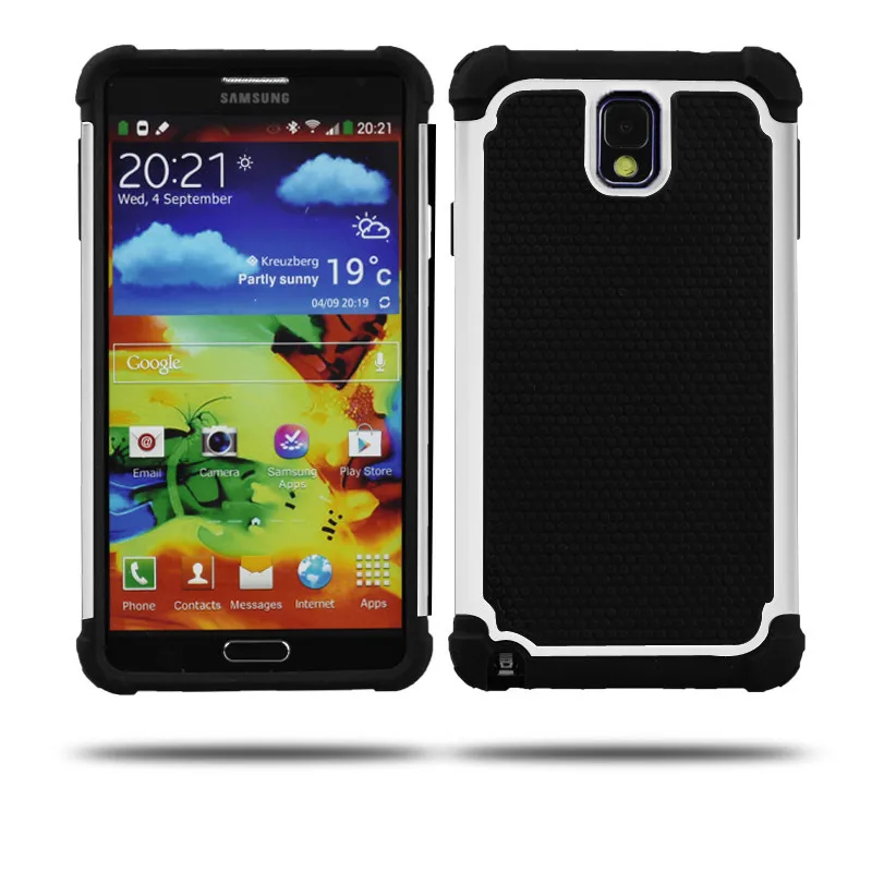 Противоударный пластиковый защитный чехол для samsung Galaxy Note III 3 N9000 N9002 N9005 Hybrid