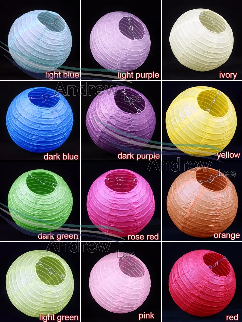 Хит продаж! 10 шт. 12 дюймов 30 см бумажная бумага для риса китайский круглый фонарь