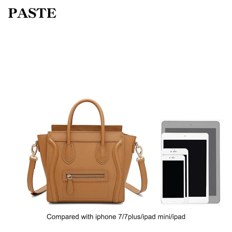 PASTE leather shoulder bag fashion Designer female wings smiley cowskiin head Messenger 7P1118 Black | Багаж и сумки