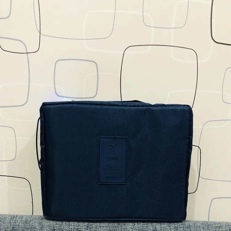 Navy cosmetic bag Многофункциональная дорожная косметичка, профессиональный органайзер для макияжа, женская косметика, туалетные принадлежности хранение, портфель для хранения косметики - Цвет: Navy cosmetic bag