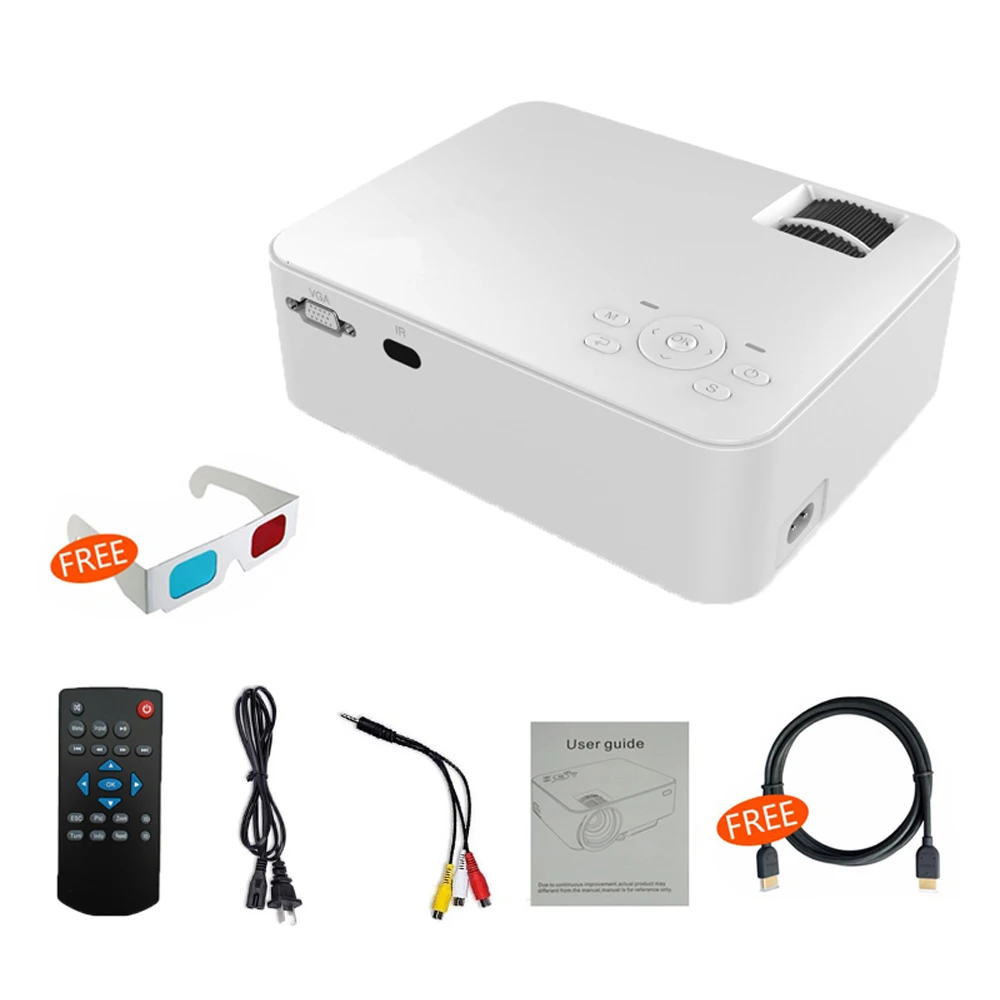 Портативный Мини СВЕТОДИОДНЫЙ ЖК-Проектор для HomeTheater Игра Проектор Поддержка