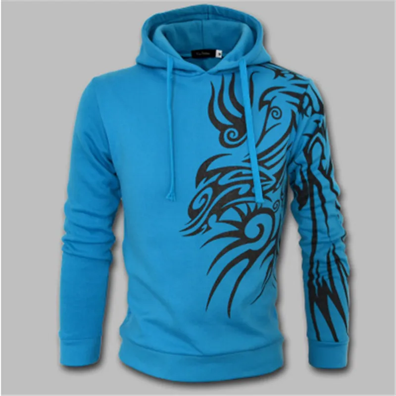 Новое поступление Мода китайский дракон Повседневное с длинным рукавом