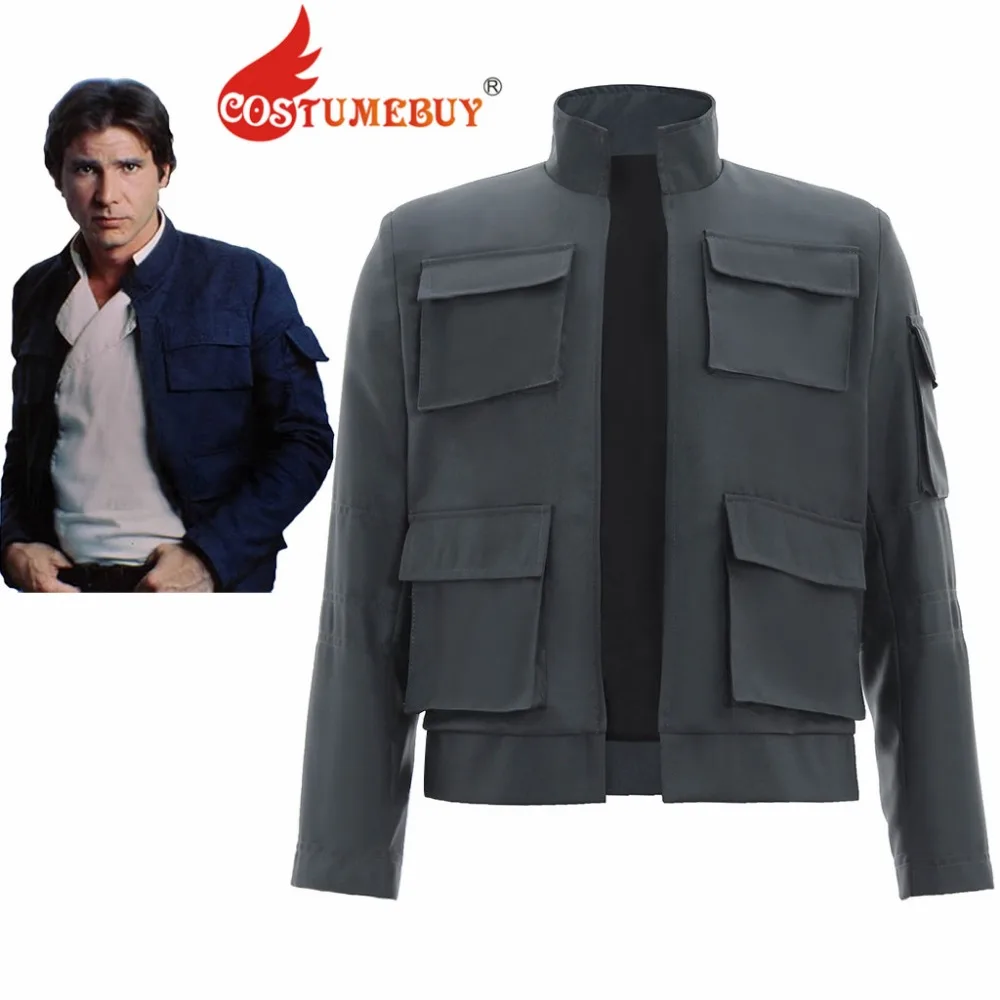 Costumebuy Звездные войны ударов задней панели Хан сольный костюм для взрослых мужские Звездные войны верхняя одежда, куртка пальто Любой Размер L920