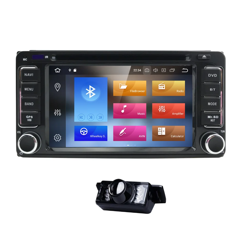 2 din автомобильный радиоприемник Android 8 0 dvd плеер для Toyota Land Cruiser 100 200Rav4 Corolla 150 Prado 120