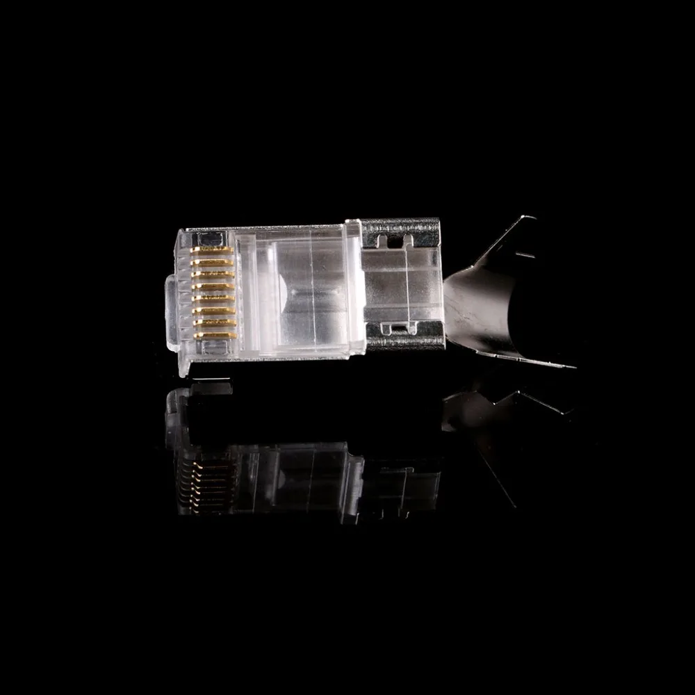 Новый 5 шт. RJ45 8P8C CAT7 сетевой кабель Модульные вилки экранированная версия AWG23 0 57 мм