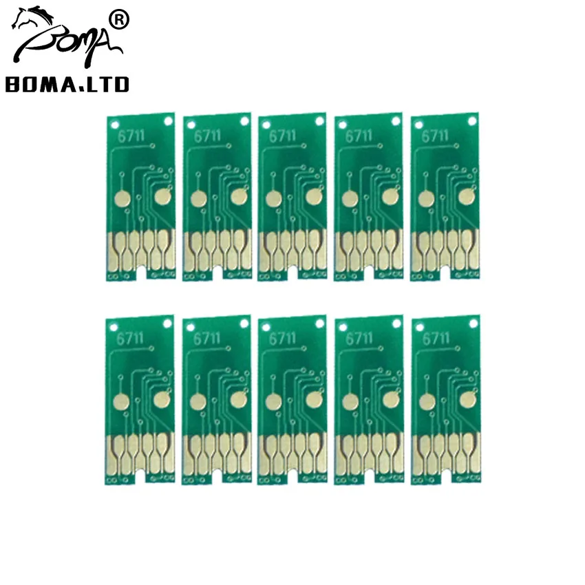 10PC-T6711 T6711 чип обслуживание бак для EPSON WF-3540 WF-3620 WF-3640 WF-7110 WP-4520 WP-4530 WP-4533 WP-4540 L1455 PX-M5040F ET-16500 - Цвет: 10PC-T6711