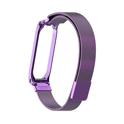 Style 2 Purple Умный браслет на запястье, ремешок для Xiaomi mi Band 3, 4, mi Band 4, 3, металлический браслет из нержавеющей стали, ремешок на запястье mi 4, Band 4, Pulseiras - Цвет: Style 2 Purple