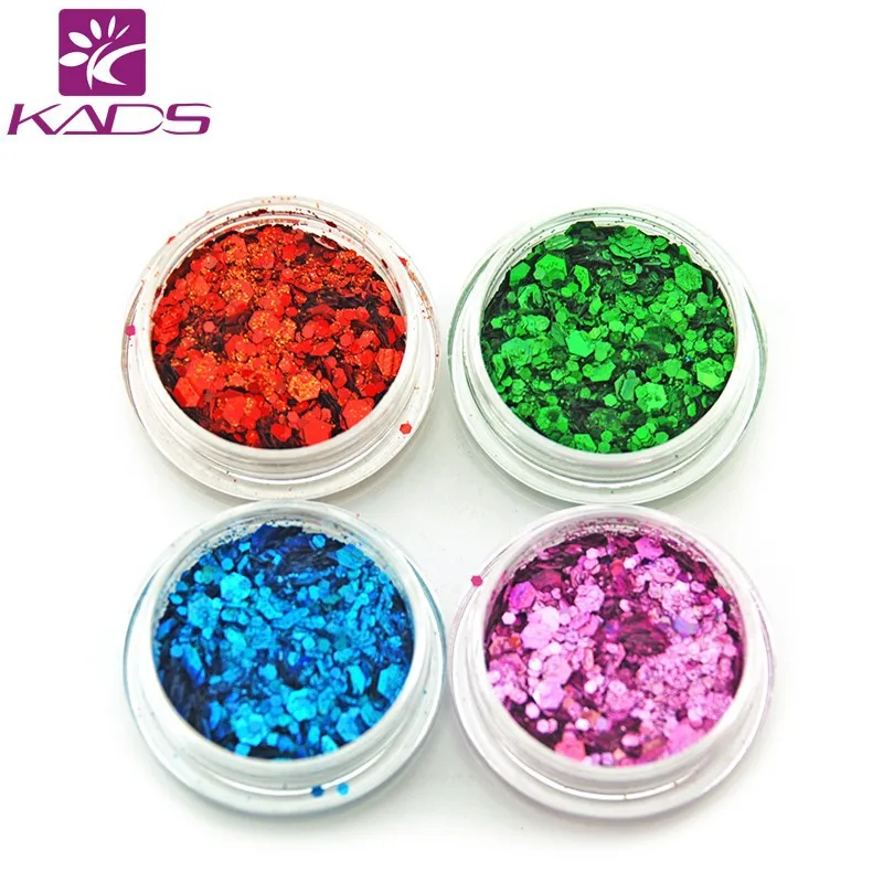 KADS НОВОЕ Прибытие MIX Ногтей Порошок. Nail Art Украшение Блеск Ногтей Блеск Порошок для блеск порошок nail art советы украшения