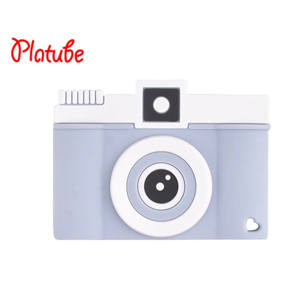 camera gray Силиконовый грызунок пищевой силикон Прорезыватели для зубов мультфильм детский Прорезыватель без БФА, подвеска-прорезыватель ожерелье аксессуары детские для новорожденных силиконовые прорезыватели грызунок силиконовый - Цвет: camera gray