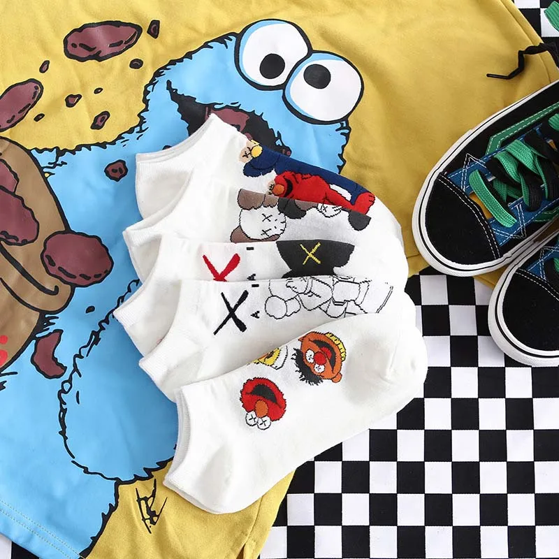 Мультяшные носки для косплея улица сезам Elmo печенье монстр модная новинка