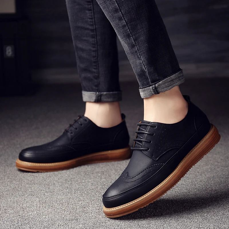 OSCO/Новинка 2018 года Мужская обувь Модная дышащая повседневная Туфли-броги на