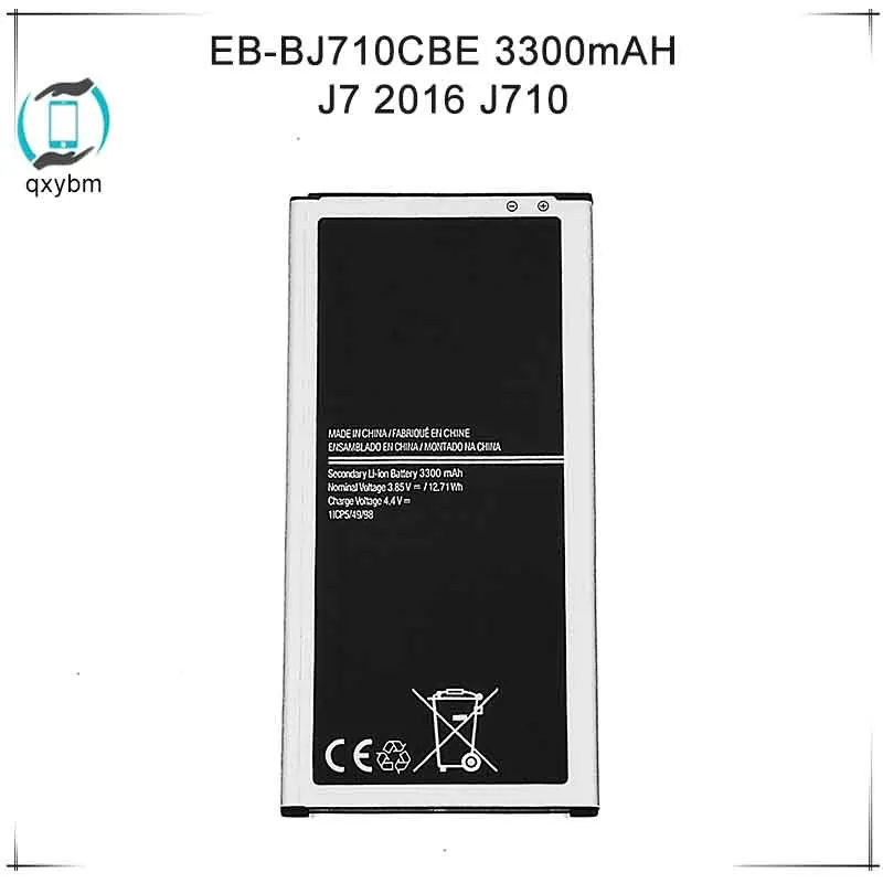 Для Samsung Galaxy J7 2016 J710 J710F J7108 J7109 EB BJ710CBE версия замена батареи фактически емкость