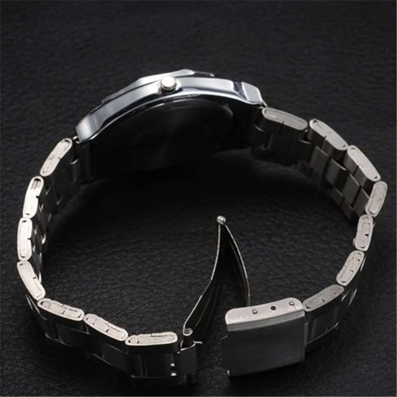 Люксовый Бренд M &amp H Мужчины Из Нержавеющей Стали Бизнес Кварцевые Часы Наручные