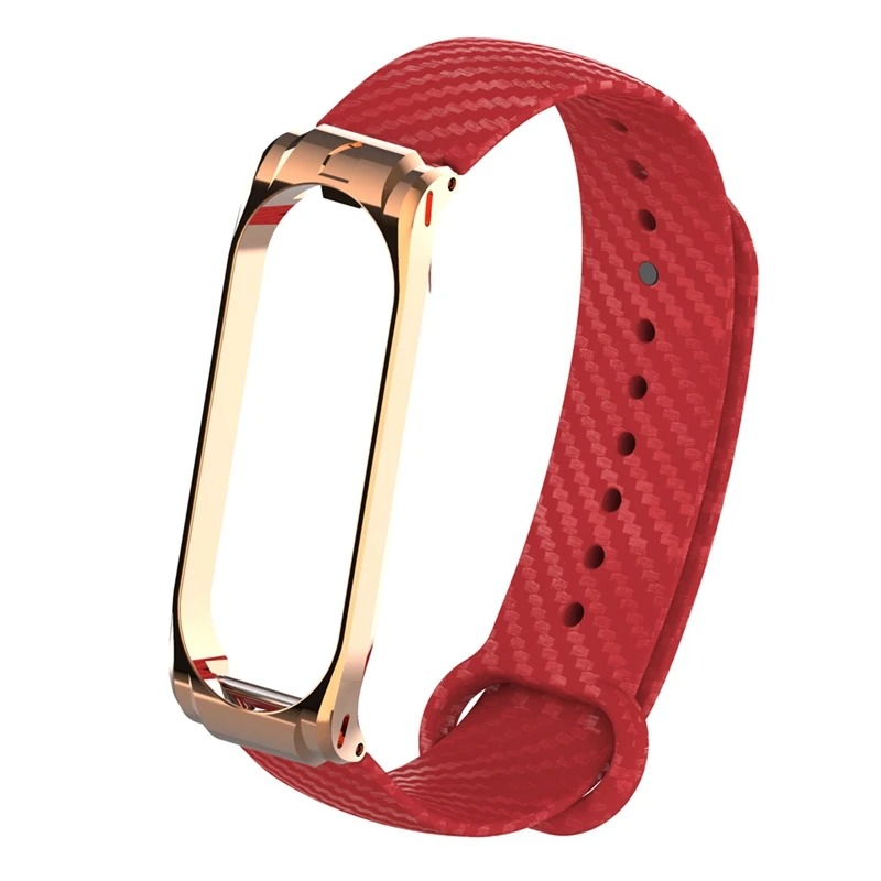 Металлический браслет из нержавеющей стали mi Band 4 Модный Цветной ремешок из углеродного волокна для mi Band 4 3 Xiaomi mi Band 4 сменный Браслет
