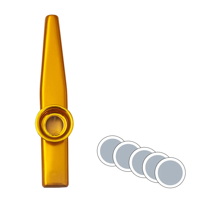 Yellow MoiN металлический легкий kazoo гитара для начинающих любителей музыки музыкальный инструмент 5 подарков диафрагма простой дизайн 6 цветов на выбор - Цвет: Yellow