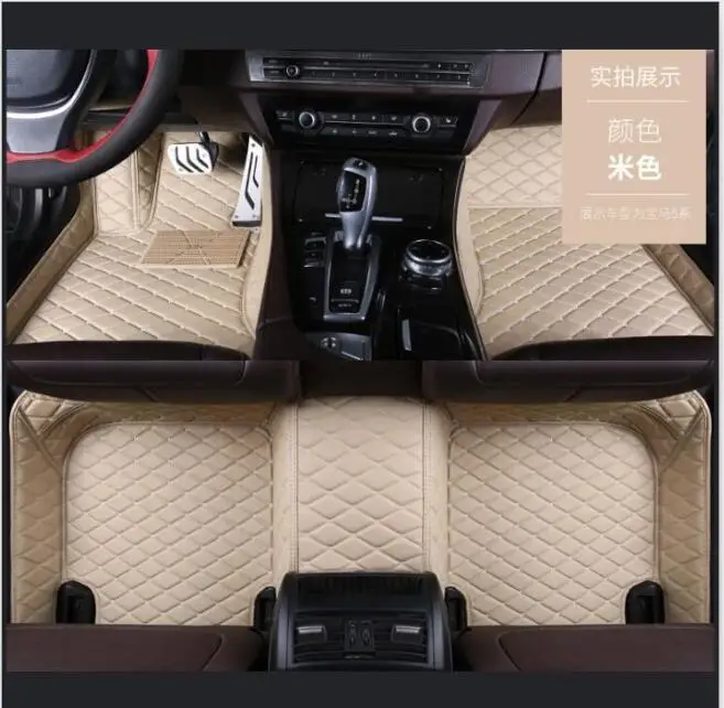 Бежевый Пользовательские Коврики для vw polo sedan 2011-, 2006-2009 кожаные автомобильные коврики на заказ водонепроницаемые коврики для багажника аксессуары - Название цвета: Бежевый
